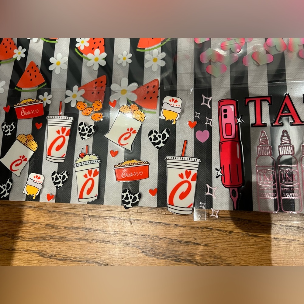 Various UV DTF Tumbler Wrap transfers